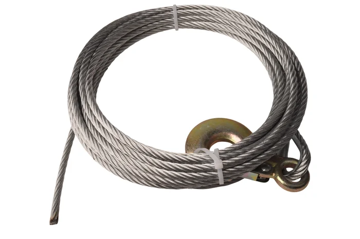 Windenseil mit Haken (6 mm x 8,5 Meter)