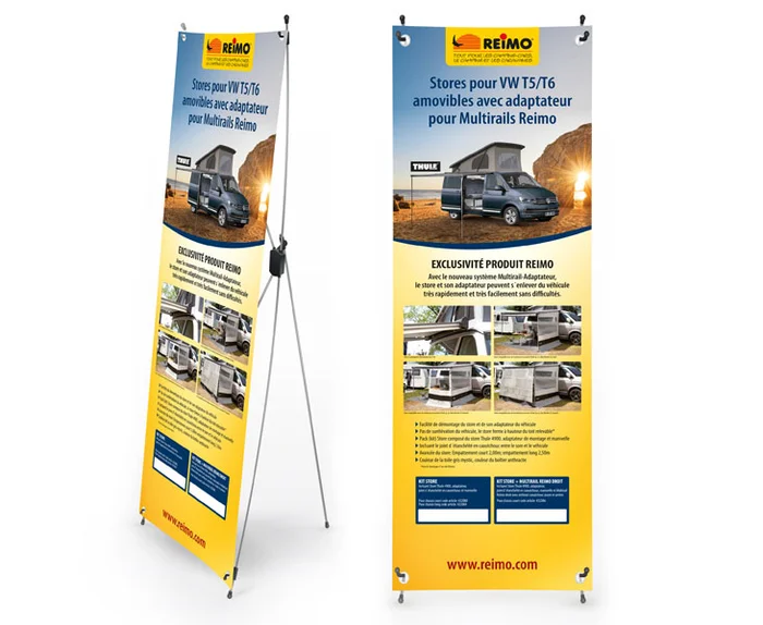 X-Banner Motiv: T5 Multirail Adapter Thule, Französisch