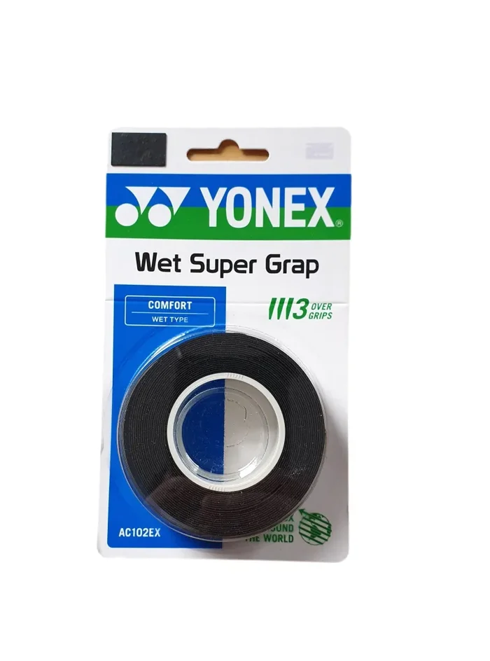Yonex Wet Super Grap Overgrip 3er Pack Schwarz