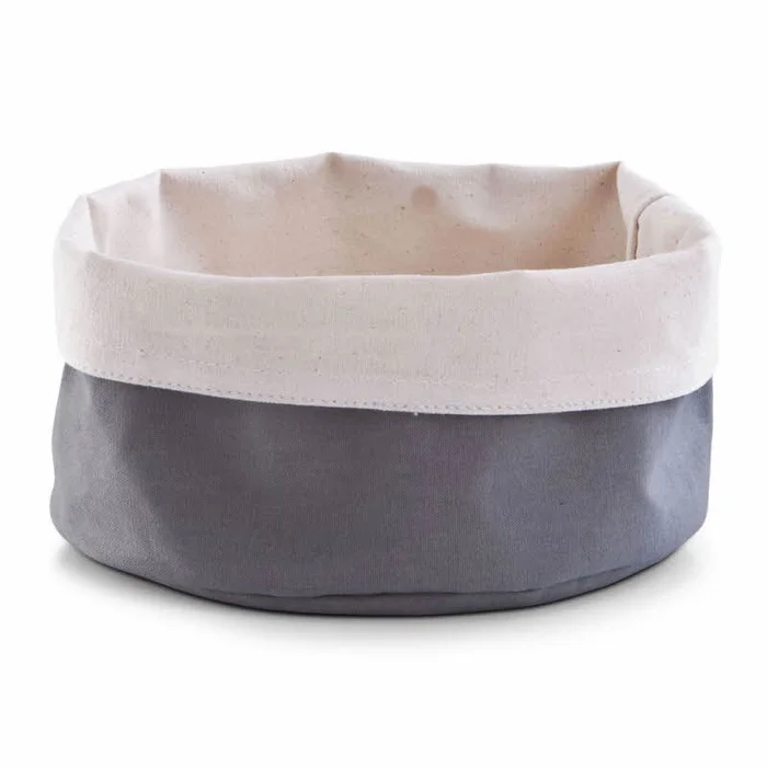 Zeller Brotbeutel 12 x 20 cm, anthrazit/cremeweiß