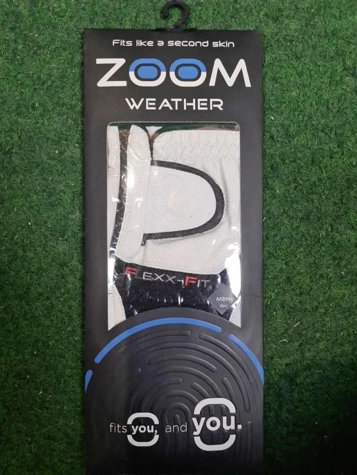 ZOOM Weather Golfhandschuhe – Herren (Weiß, Schwarz, Rot / Rechts / One Size)