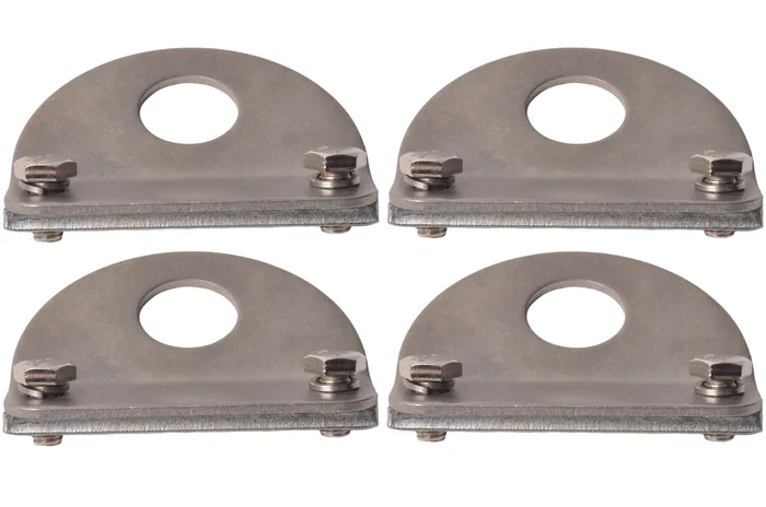 Zurröse 90×74 mm – inklusive Gegenstück 90x18x6 mm – passend für Anssems Anhänger – Set von 4 Stück